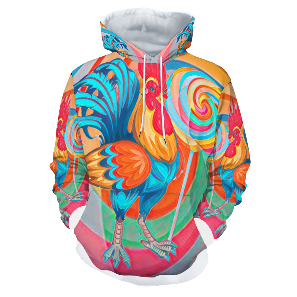 Customizable Unisex All Over Print Plush Hoodies with Pockets