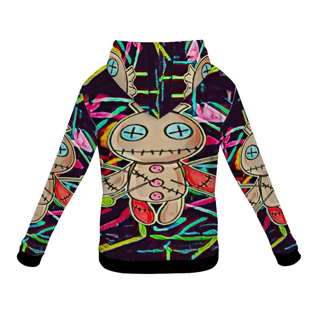 Customizable Unisex All Over Print Plush Hoodies with Pockets