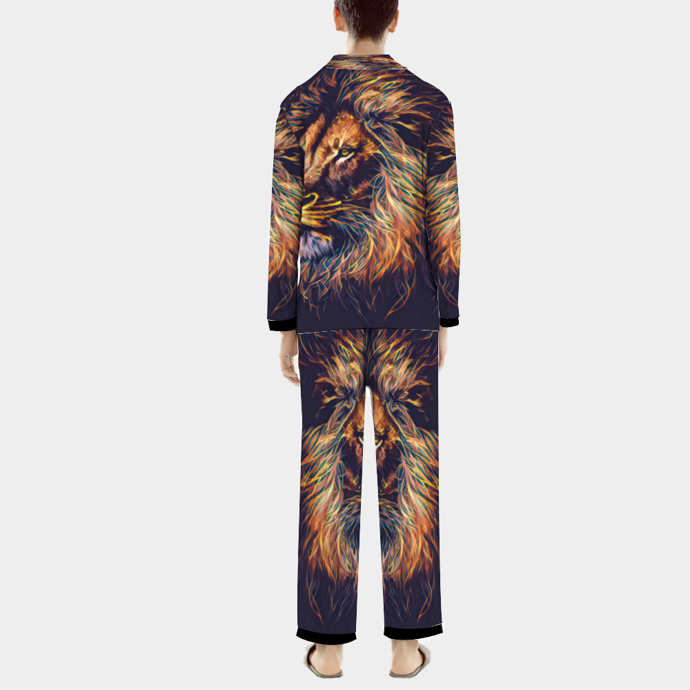 Custom Unisex  All Over Print Long Sleeve Pajamas Set of Shirt & Pants for Adults Sleeper Set Lounge Clothing