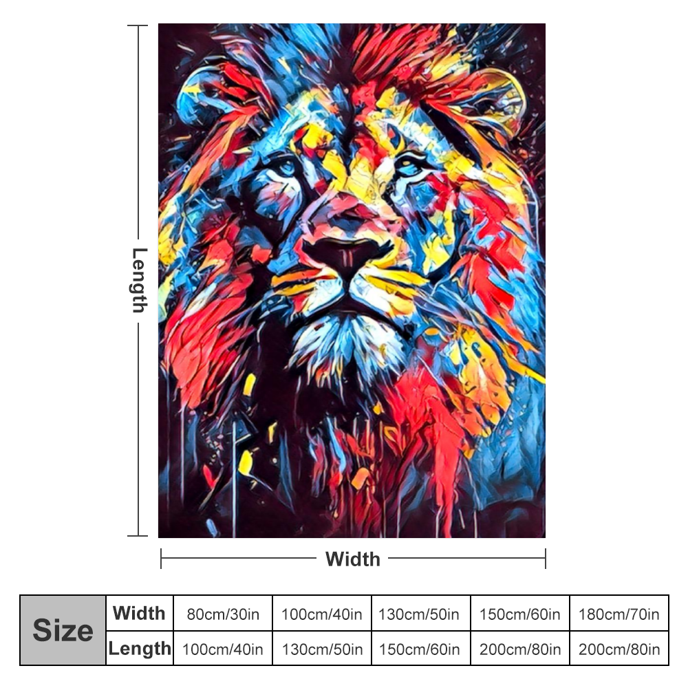 60" × 80" Custom Blankets Thin Flannel Blanket 1 Side Printing