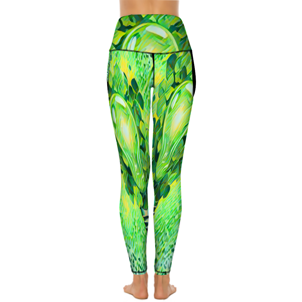 Custom Women's All Over Printed High Waist Yoga Skinny Pants