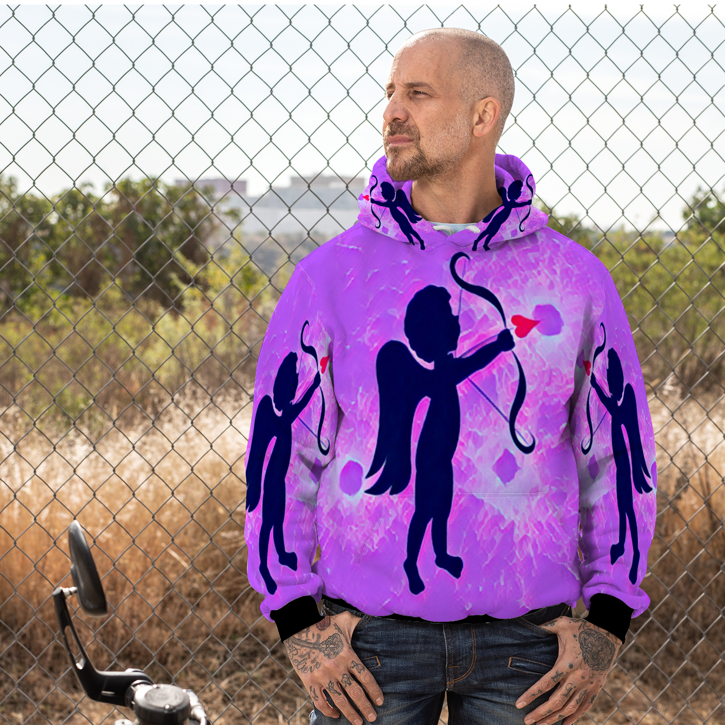 Customizable Unisex All Over Print Plush Hoodies with Pockets