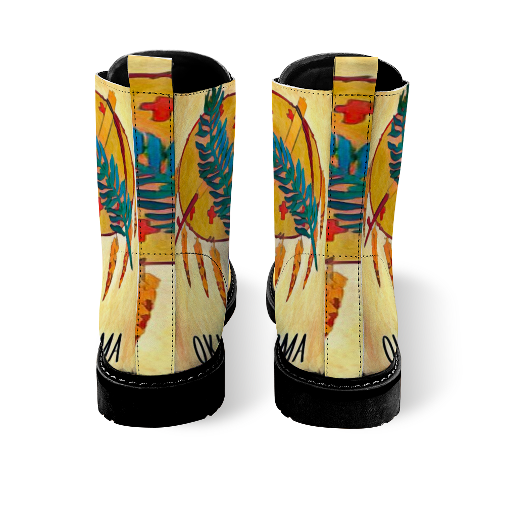 Custom Round Toe Boots Fashion Unisex All Over Print Shoes