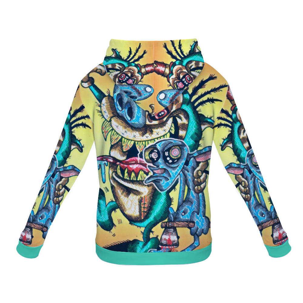 Customizable Unisex All Over Print Plush Hoodies with Pockets