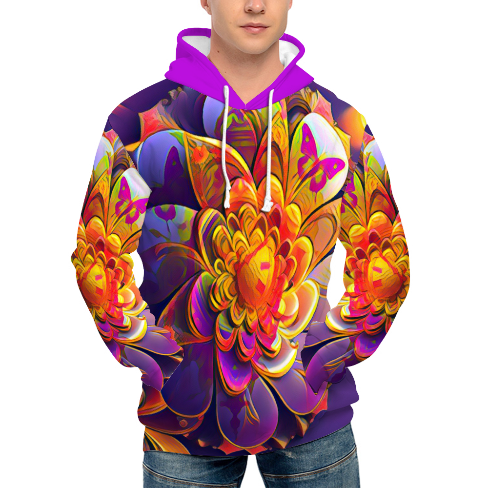 Custom Hoodies Unisex All Over Print Plush Hoodies with Pockets