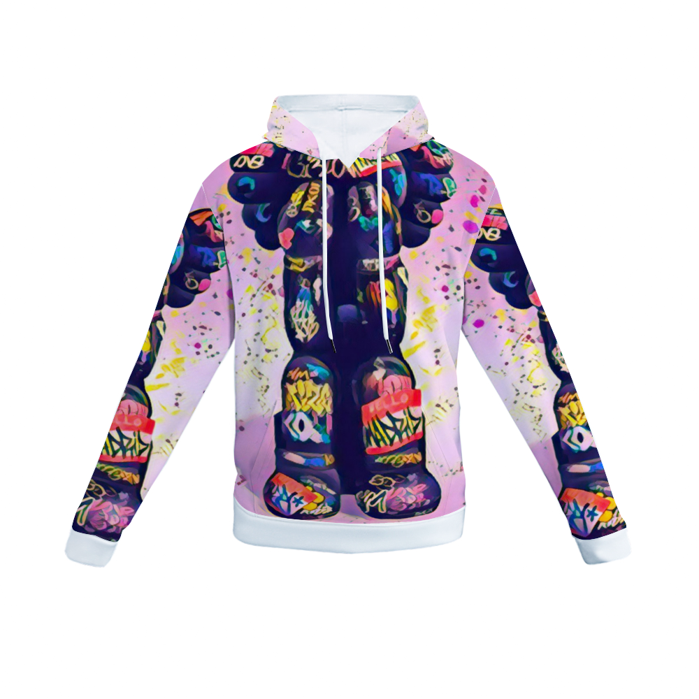 Customizable Unisex All Over Print Plush Hoodies with Pockets