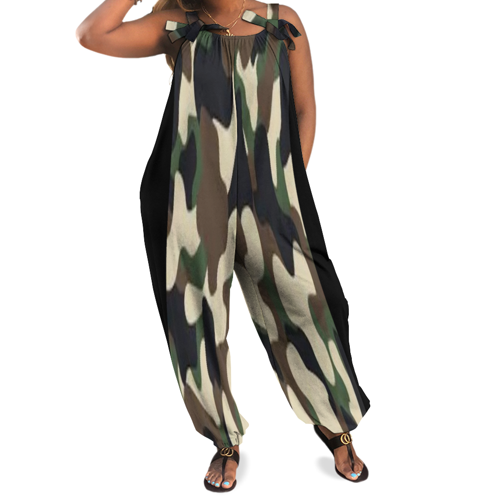 Custom All Over Print Women's Jumpsuit with Suspender