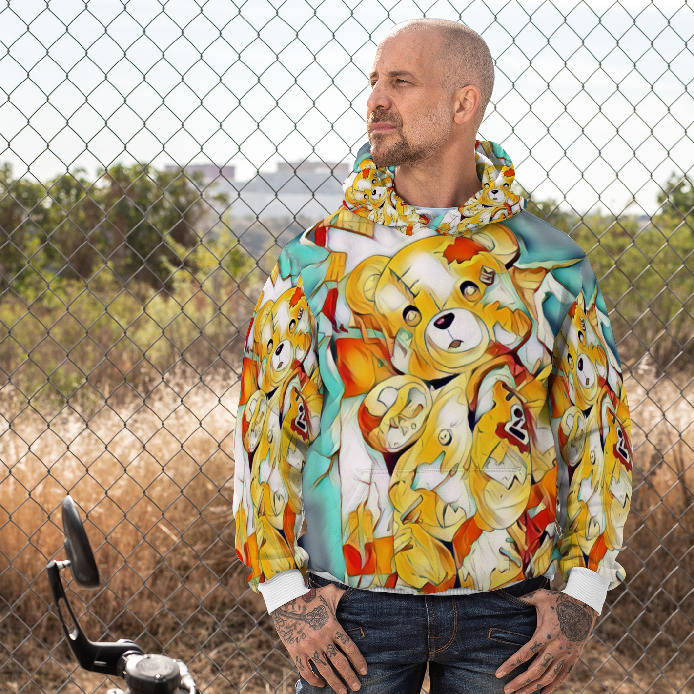 Customizable Unisex All Over Print Plush Hoodies with Pockets