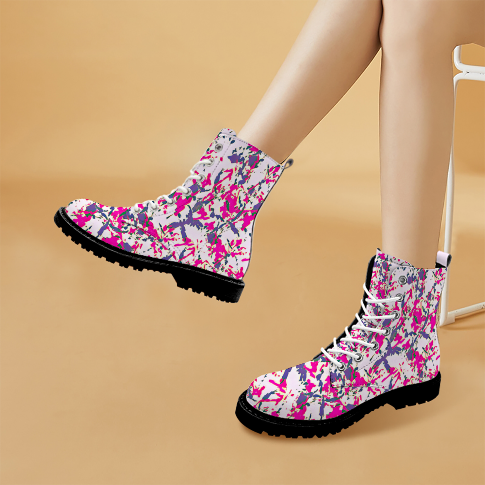 Custom Round Toe Boots Fashion Unisex All Over Print Shoes