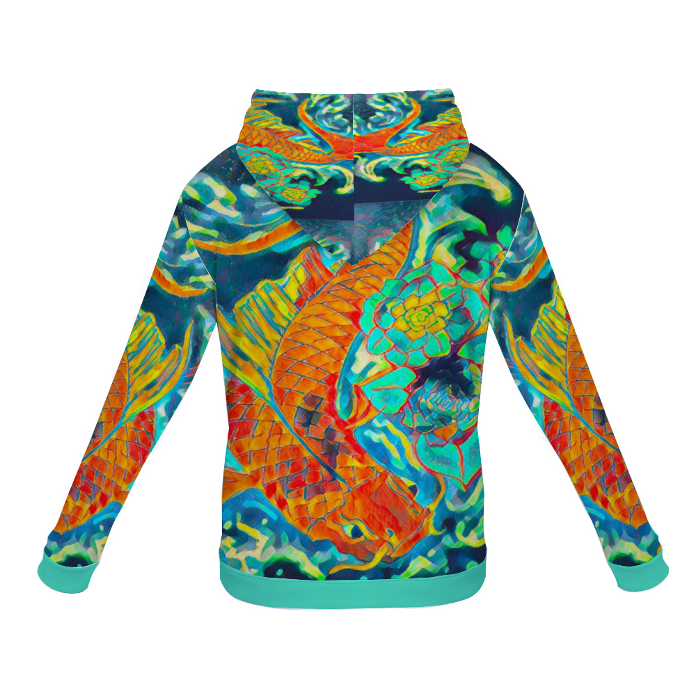 Customizable Unisex All Over Print Plush Hoodies with Pockets