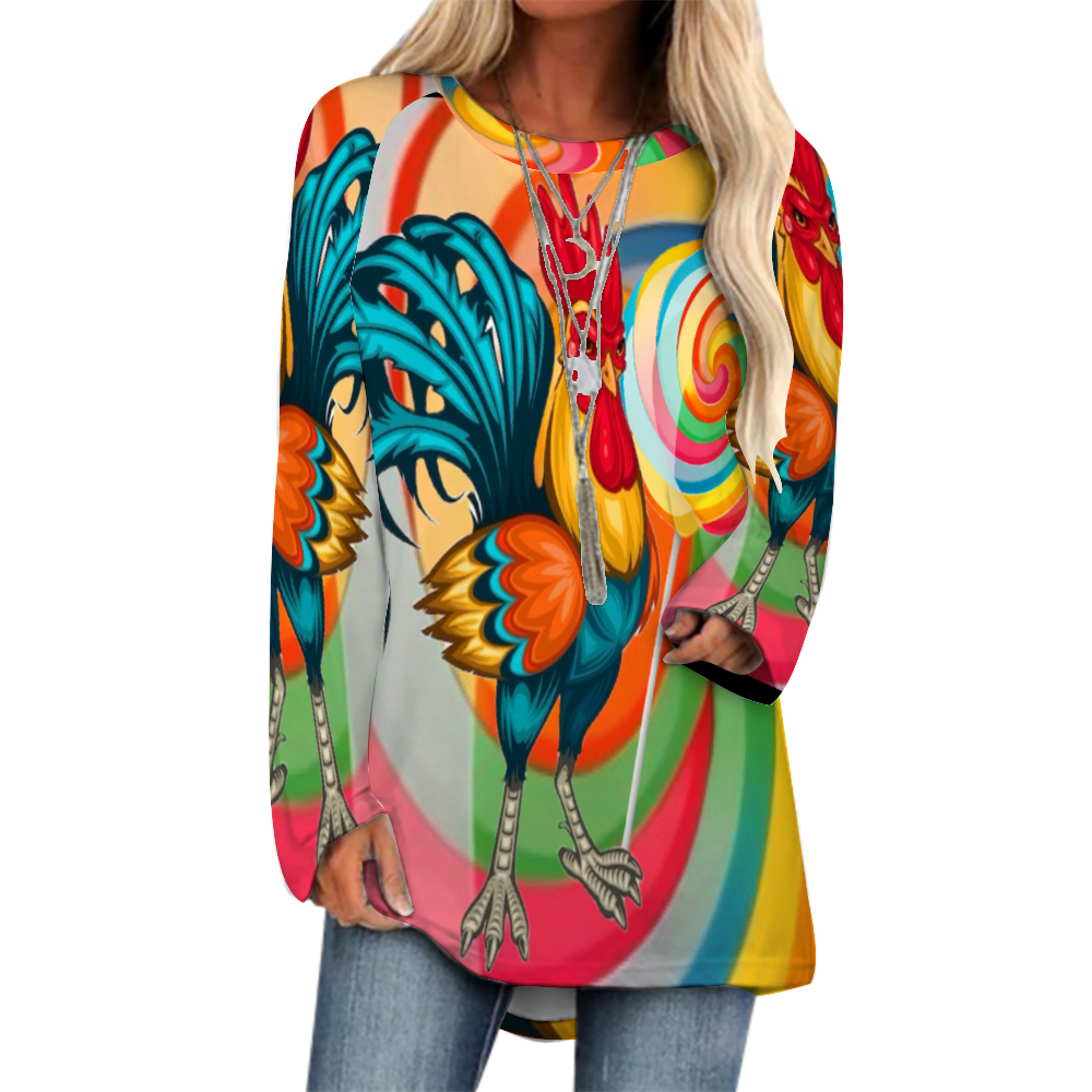 Custom Women's  Raglan Long Sleeve T-Shirt All Over Print Casual Shirt