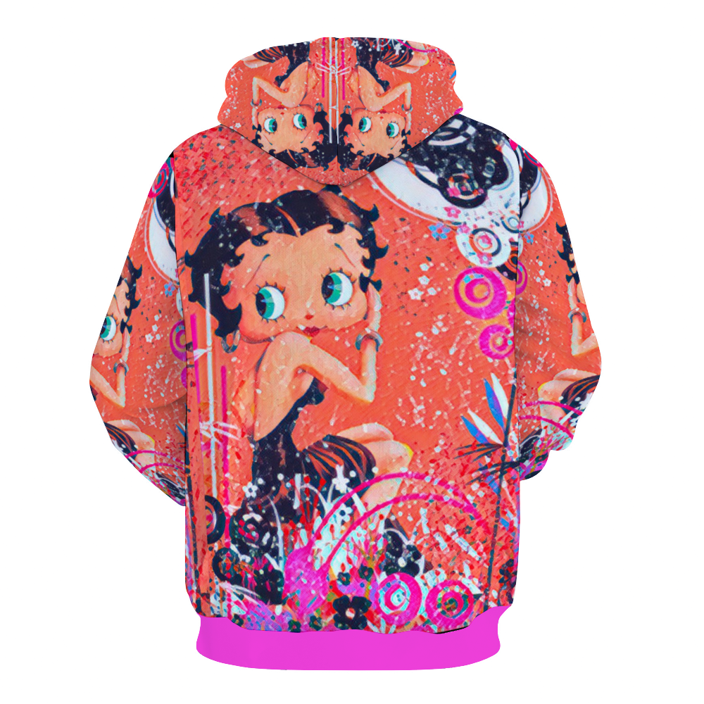 Customizable Unisex All Over Print Plush Hoodies with Pockets