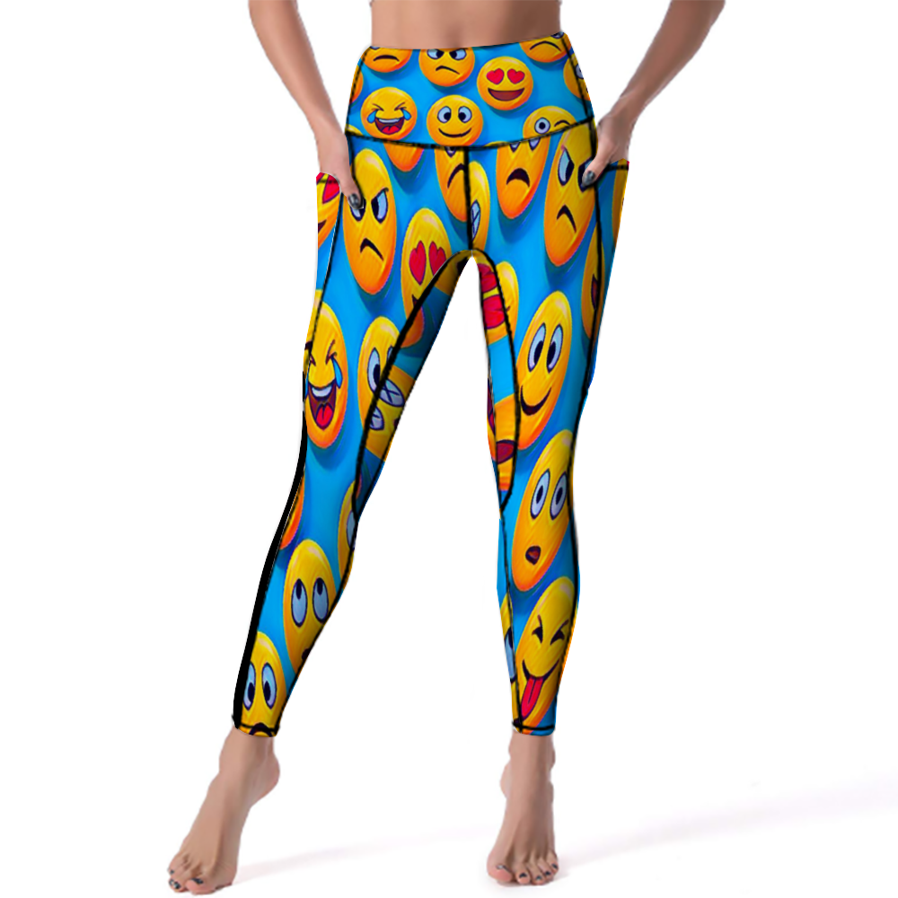 Custom Women's All Over Printed High Waist Yoga Skinny Pants