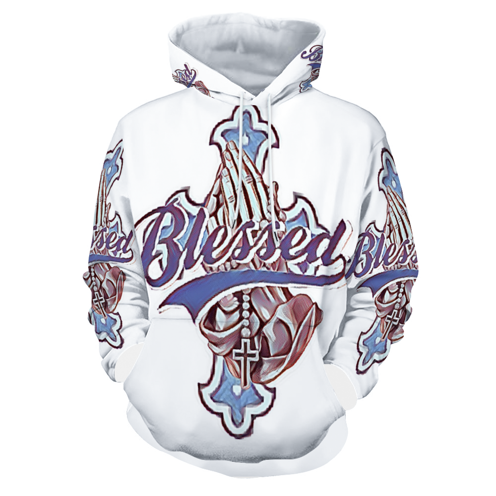 Customizable Unisex All Over Print Plush Hoodies with Pockets