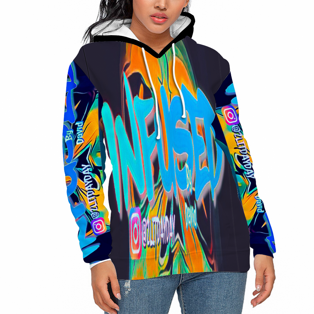 Custom Hoodies Unisex All Over Print Plush Hoodies with Pockets