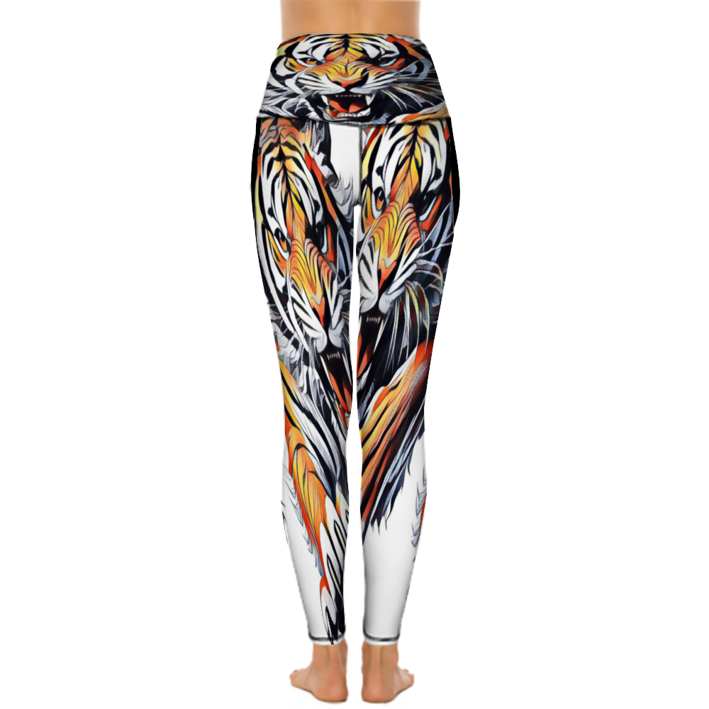 Custom Women's All Over Printed High Waist Yoga Skinny Pants