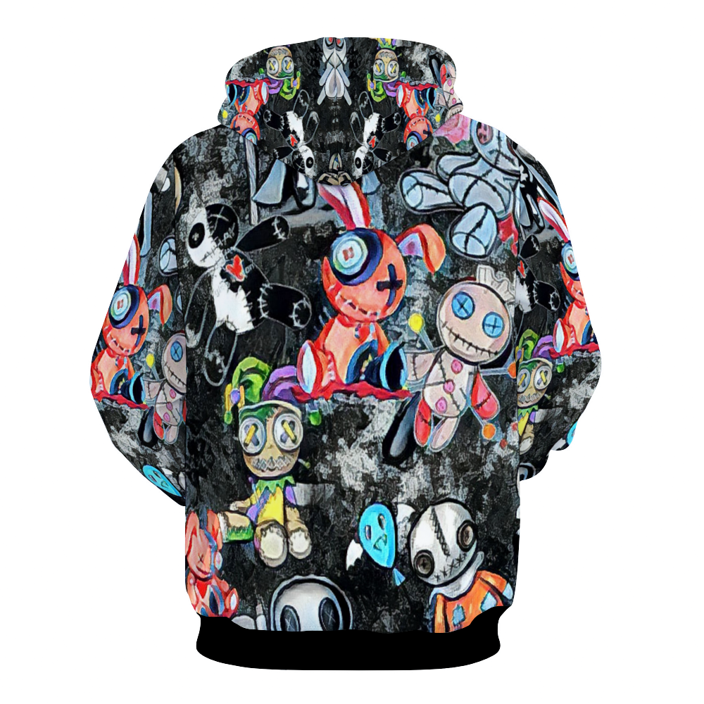 Customizable Unisex All Over Print Plush Hoodies with Pockets