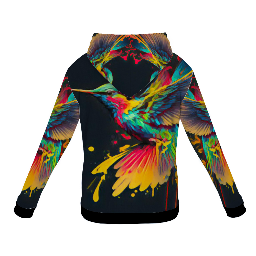 Customizable Unisex All Over Print Plush Hoodies with Pockets