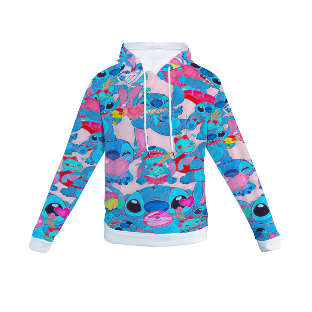 Customizable Unisex All Over Print Plush Hoodies with Pockets