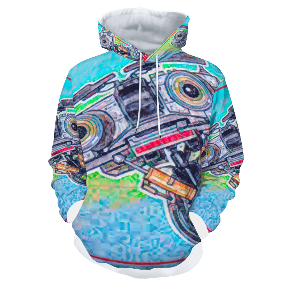 Customizable Unisex All Over Print Plush Hoodies with Pockets