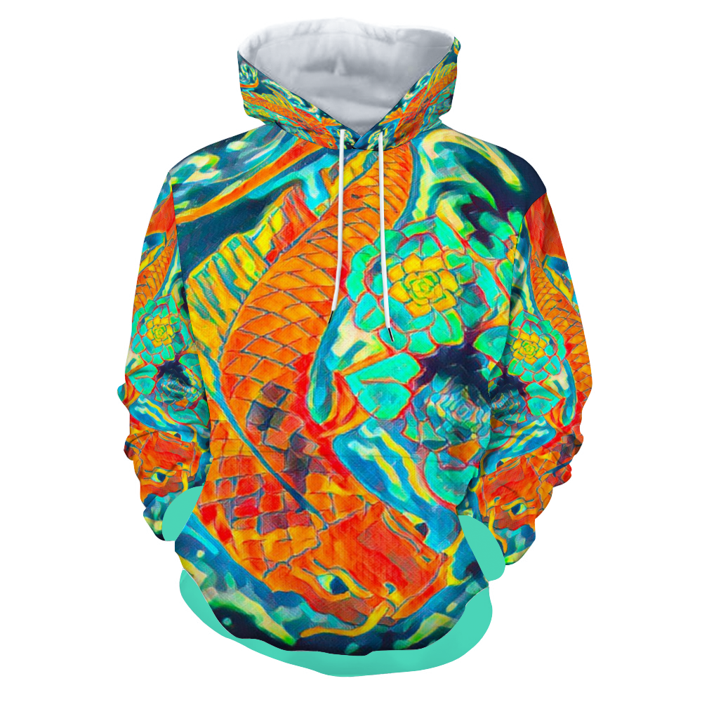 Customizable Unisex All Over Print Plush Hoodies with Pockets