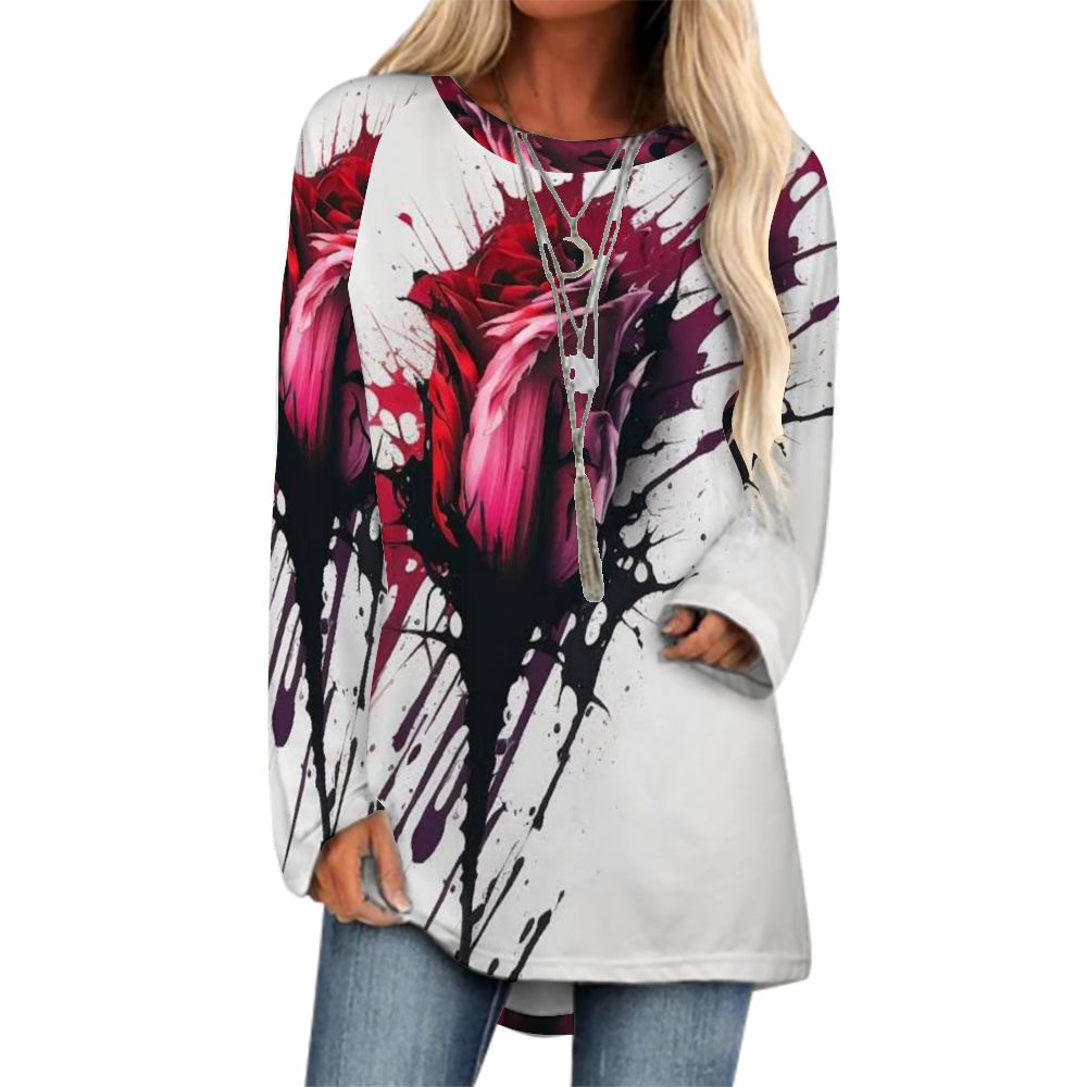 Custom Women's  Raglan Long Sleeve T-Shirt All Over Print Casual Shirt