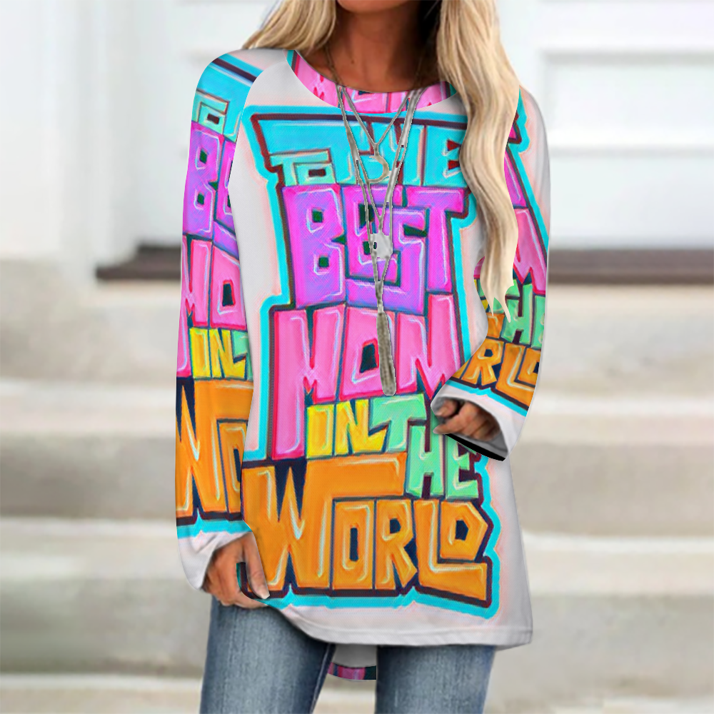 Custom Women's  Raglan Long Sleeve T-Shirt All Over Print Casual Shirt