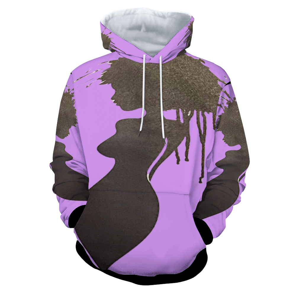 Customizable Unisex All Over Print Plush Hoodies with Pockets