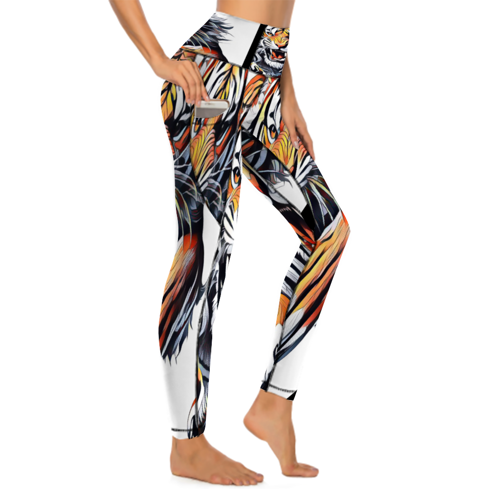 Custom Women's All Over Printed High Waist Yoga Skinny Pants