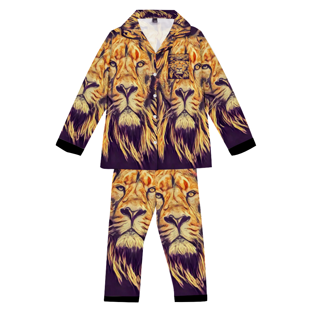 Custom Unisex  All Over Print Long Sleeve Pajamas Set of Shirt & Pants for Adults Sleeper Set Lounge Clothing