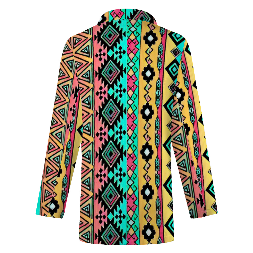 Custom Women's Casual Suit All Over Print Blazer Coat Fashion Light Coat