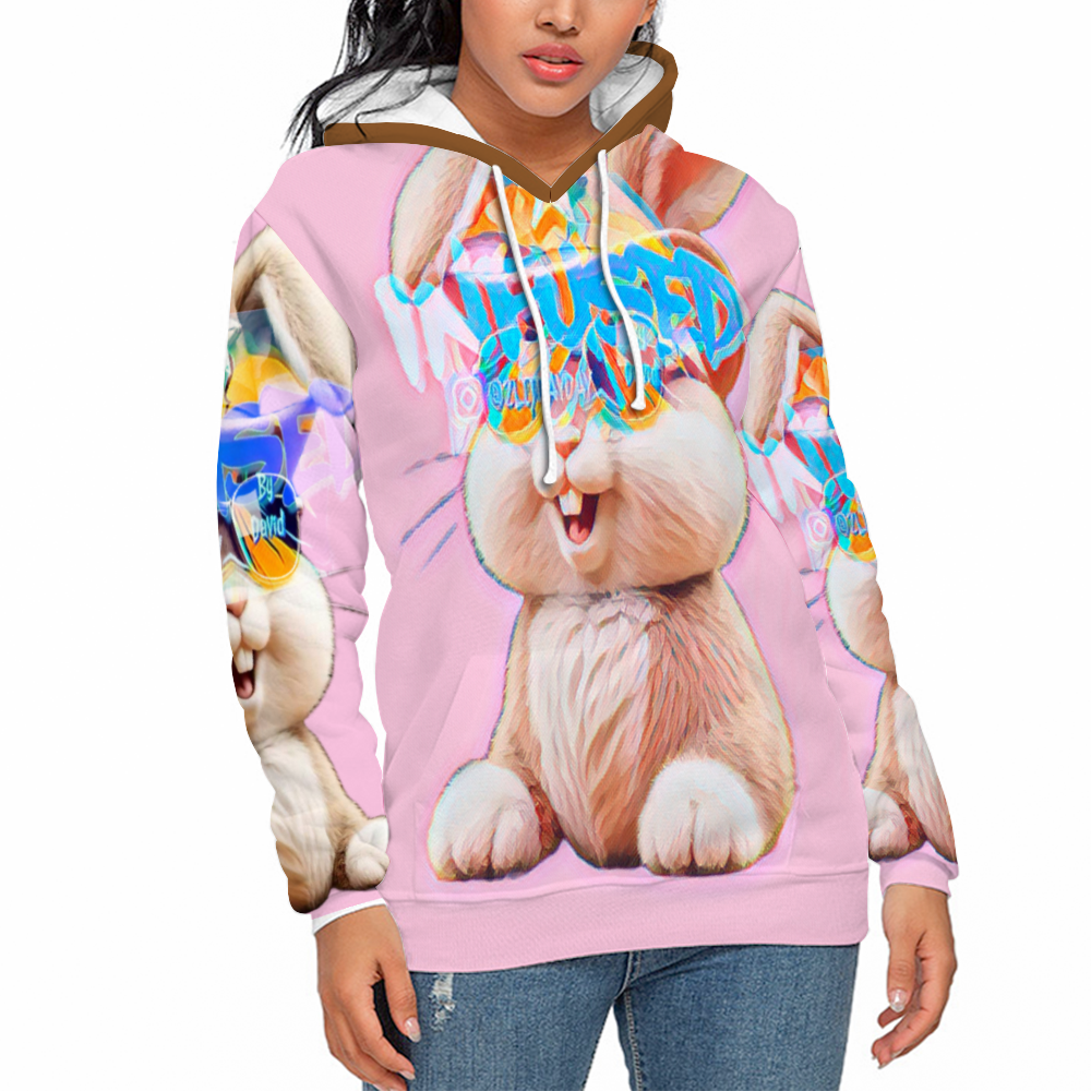 Custom Hoodies Unisex All Over Print Plush Hoodies with Pockets