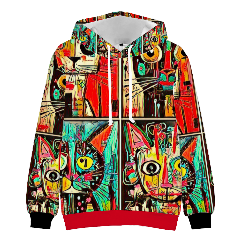 Custom Unisex Hoodies Novelty Pullover Sweatshirts  without Pockets