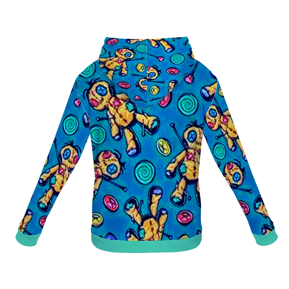 Customizable Unisex All Over Print Plush Hoodies with Pockets