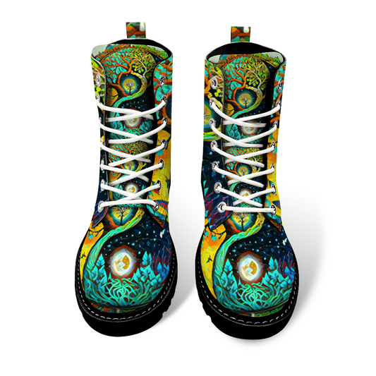 Custom Round Toe Boots Fashion Unisex All Over Print Shoes