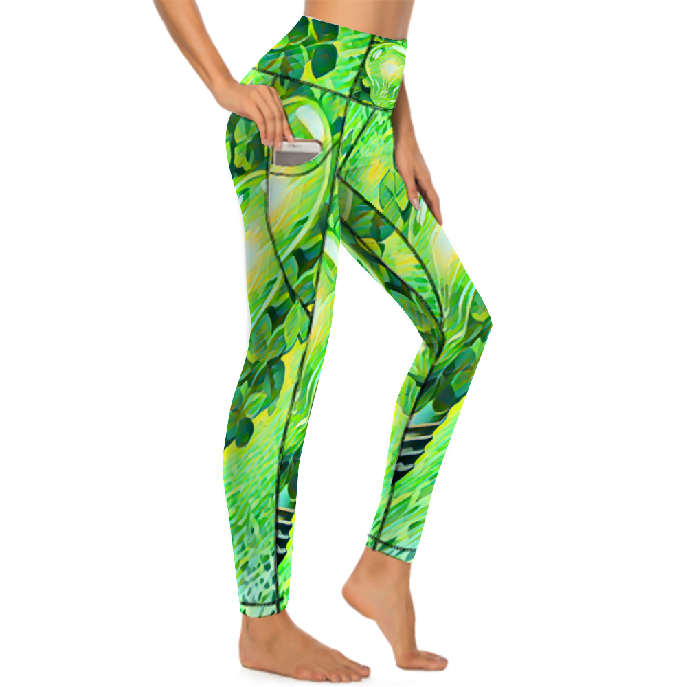 Custom Women's All Over Printed High Waist Yoga Skinny Pants