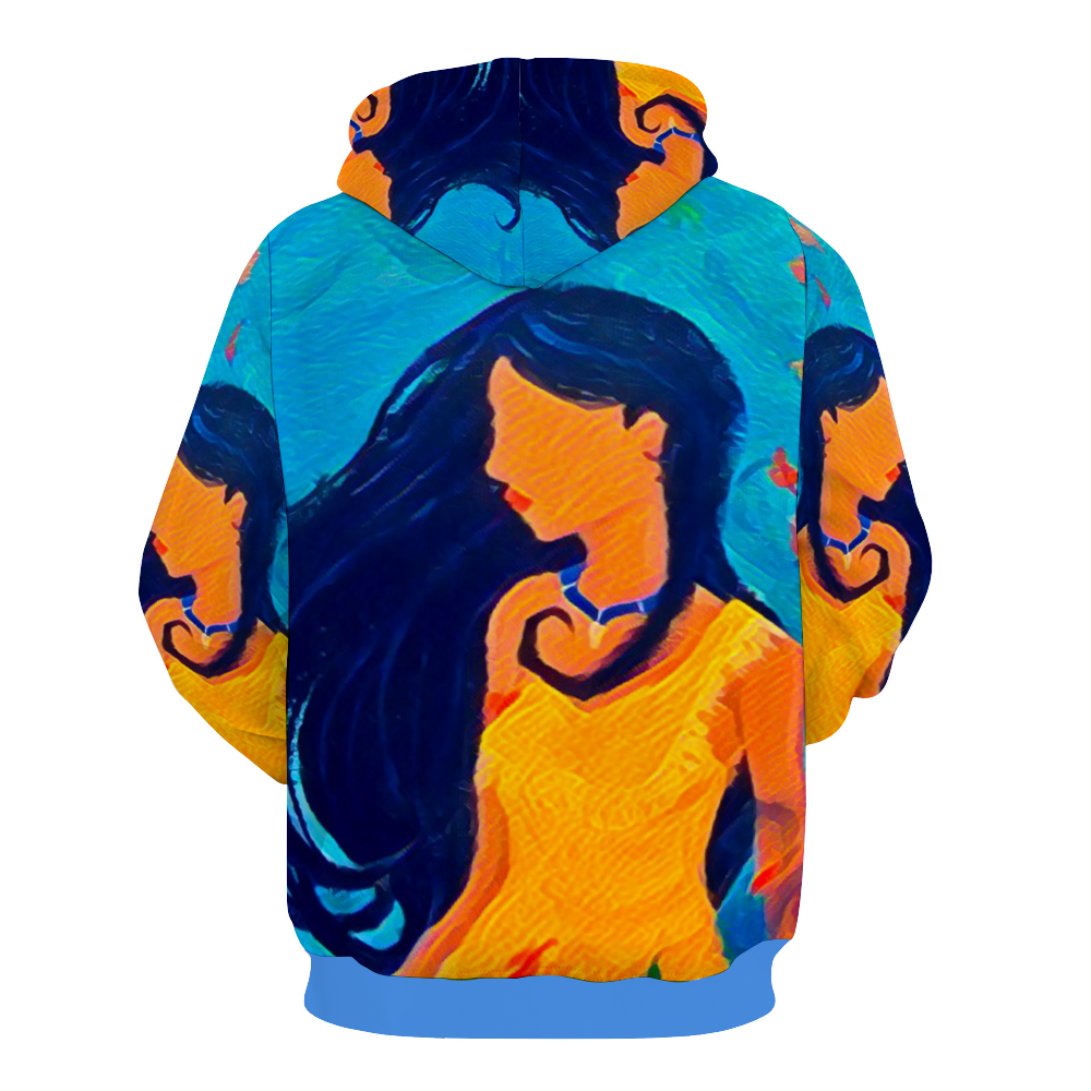 Customizable Unisex All Over Print Plush Hoodies with Pockets