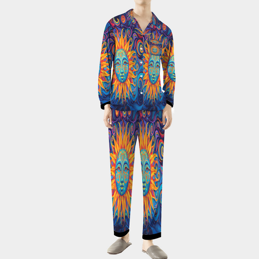 Custom Unisex  All Over Print Long Sleeve Pajamas Set of Shirt & Pants for Adults Sleeper Set Lounge Clothing