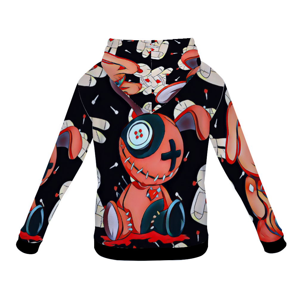 Customizable Unisex All Over Print Plush Hoodies with Pockets