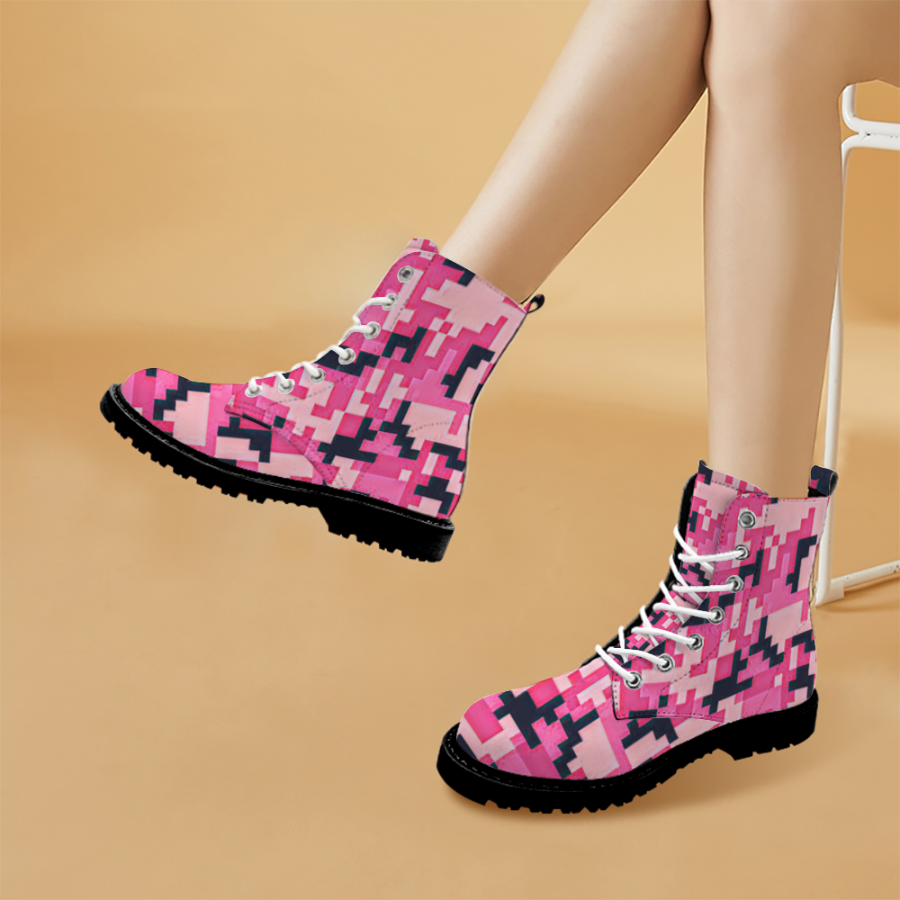 Custom Round Toe Boots Fashion Unisex All Over Print Shoes