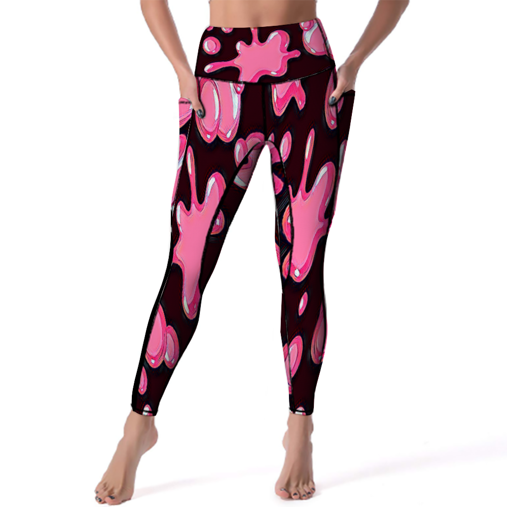 Custom Women's All Over Printed High Waist Yoga Skinny Pants