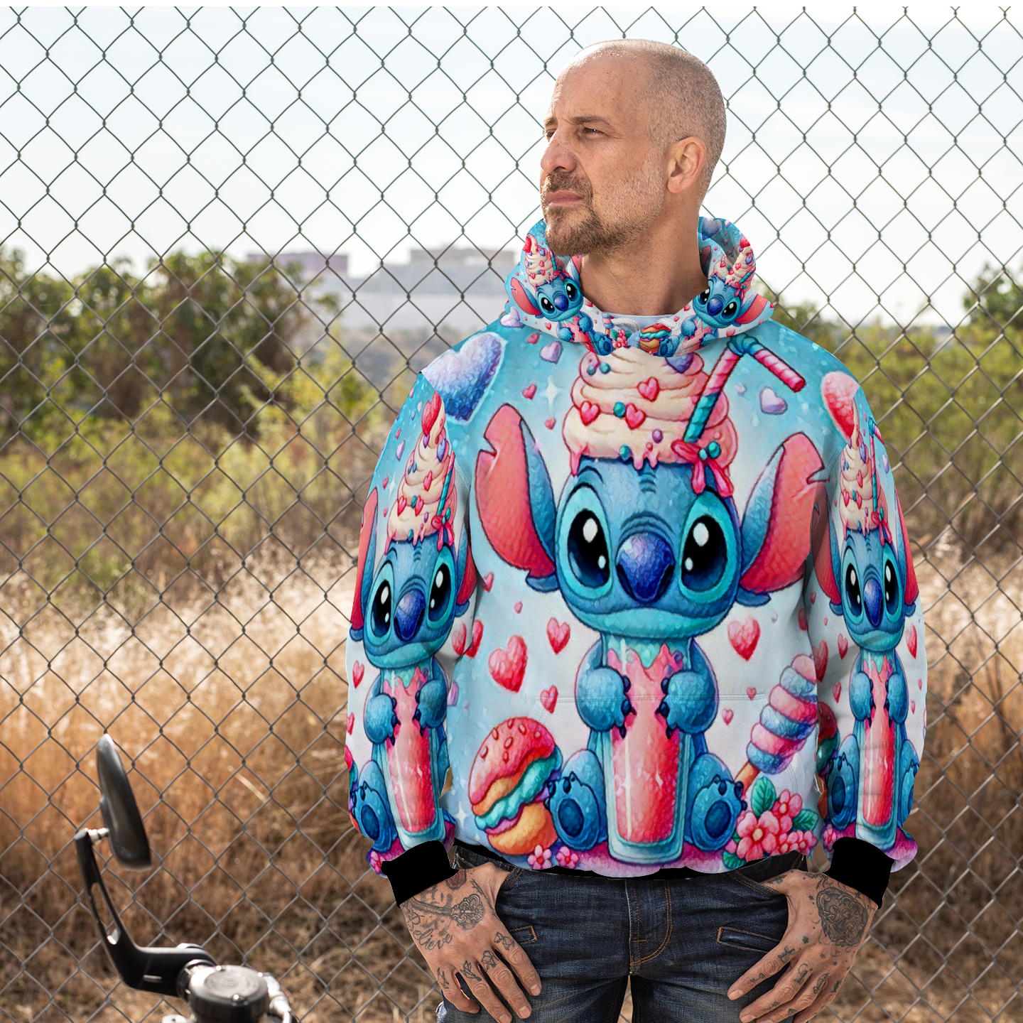 Customizable Unisex All Over Print Plush Hoodies with Pockets