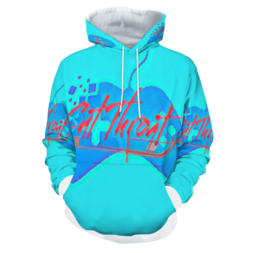 Customizable Unisex All Over Print Plush Hoodies with Pockets