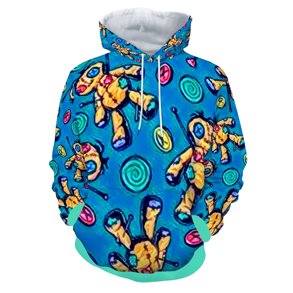 Customizable Unisex All Over Print Plush Hoodies with Pockets