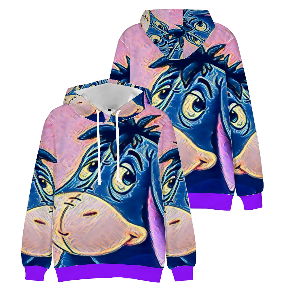 Custom Unisex Hoodies Novelty Pullover Sweatshirts  without Pockets