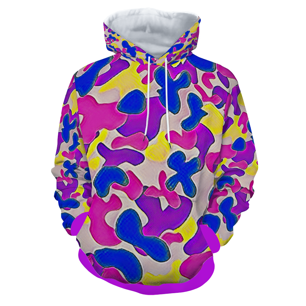 Customizable Unisex All Over Print Plush Hoodies with Pockets