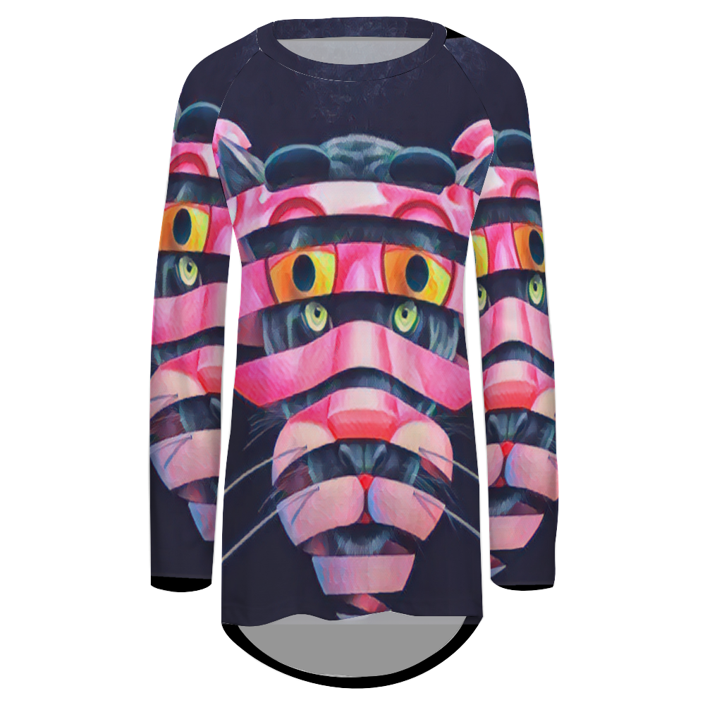 Custom Women's  Raglan Long Sleeve T-Shirt All Over Print Casual Shirt