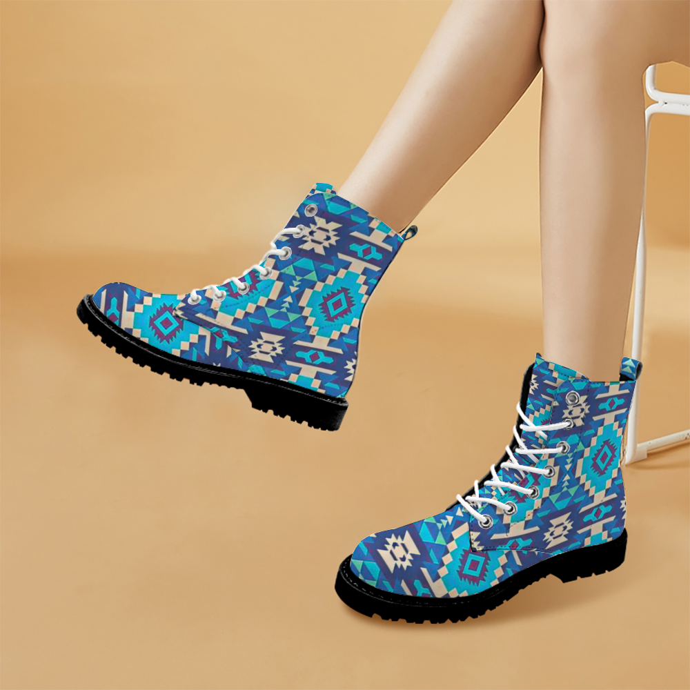 Custom Round Toe Boots Fashion Unisex All Over Print Shoes