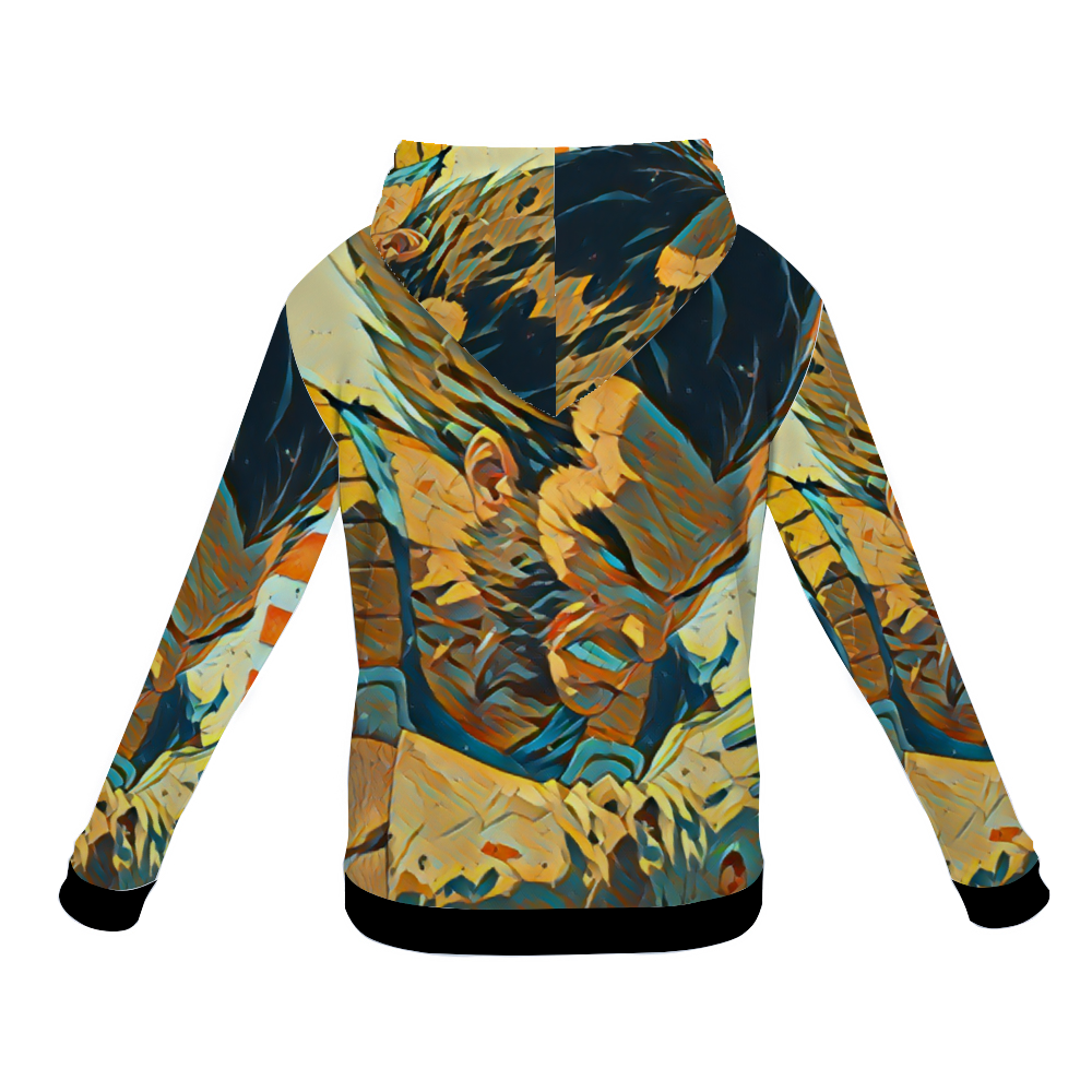 Customizable Unisex All Over Print Plush Hoodies with Pockets