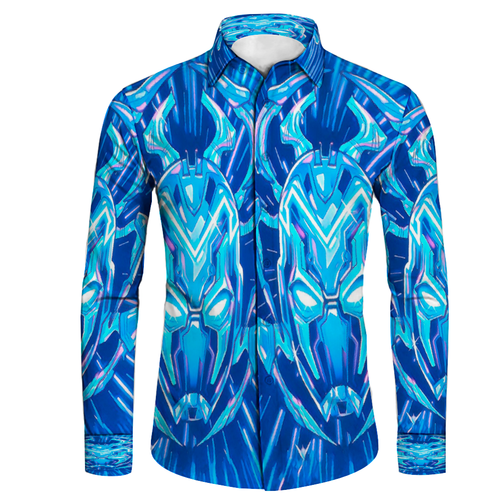 All Over Print Men's Fit Camp Collar Long Sleeve Shirt